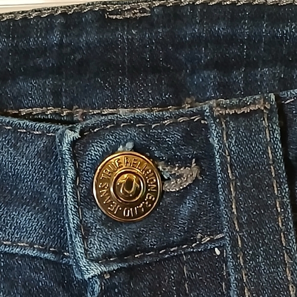 TRUE  RELIGION Vintage Slim Fit Skinny low rise Denim Jeans Made in USA - Picture 2 of 8